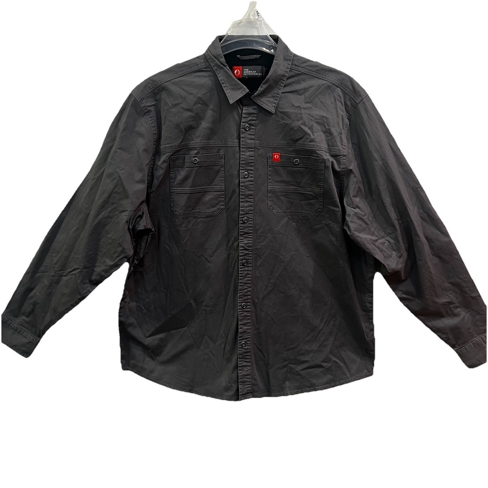 The American Outdoorsman Gray Castle rockButton Down Shirt Men's Sz Xxl Stretchy